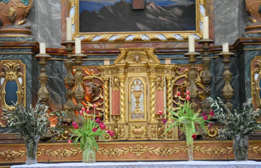 retable du maître-autel, détail : tabernacle