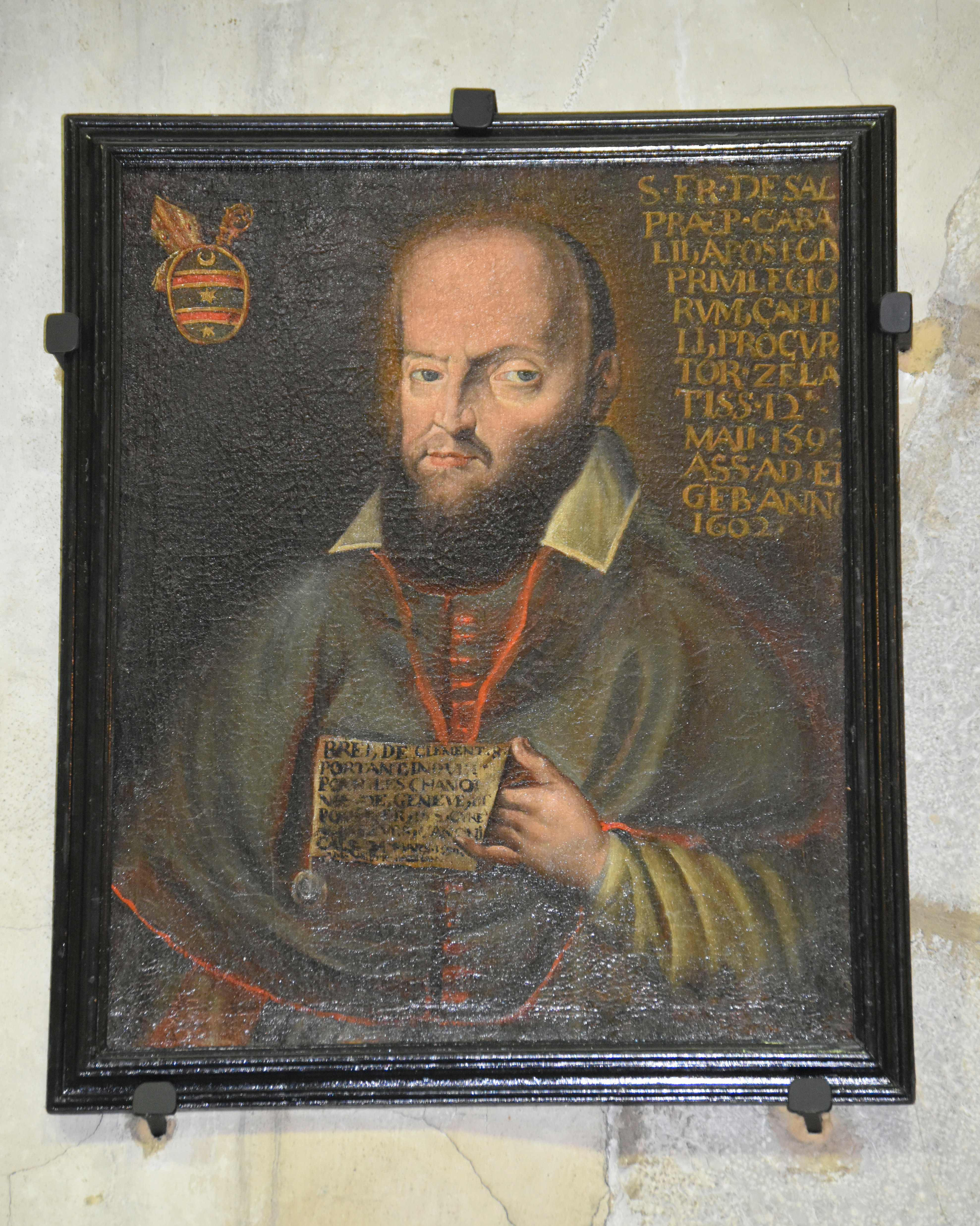 Tableau, cadre : portrait de saint François de Sales