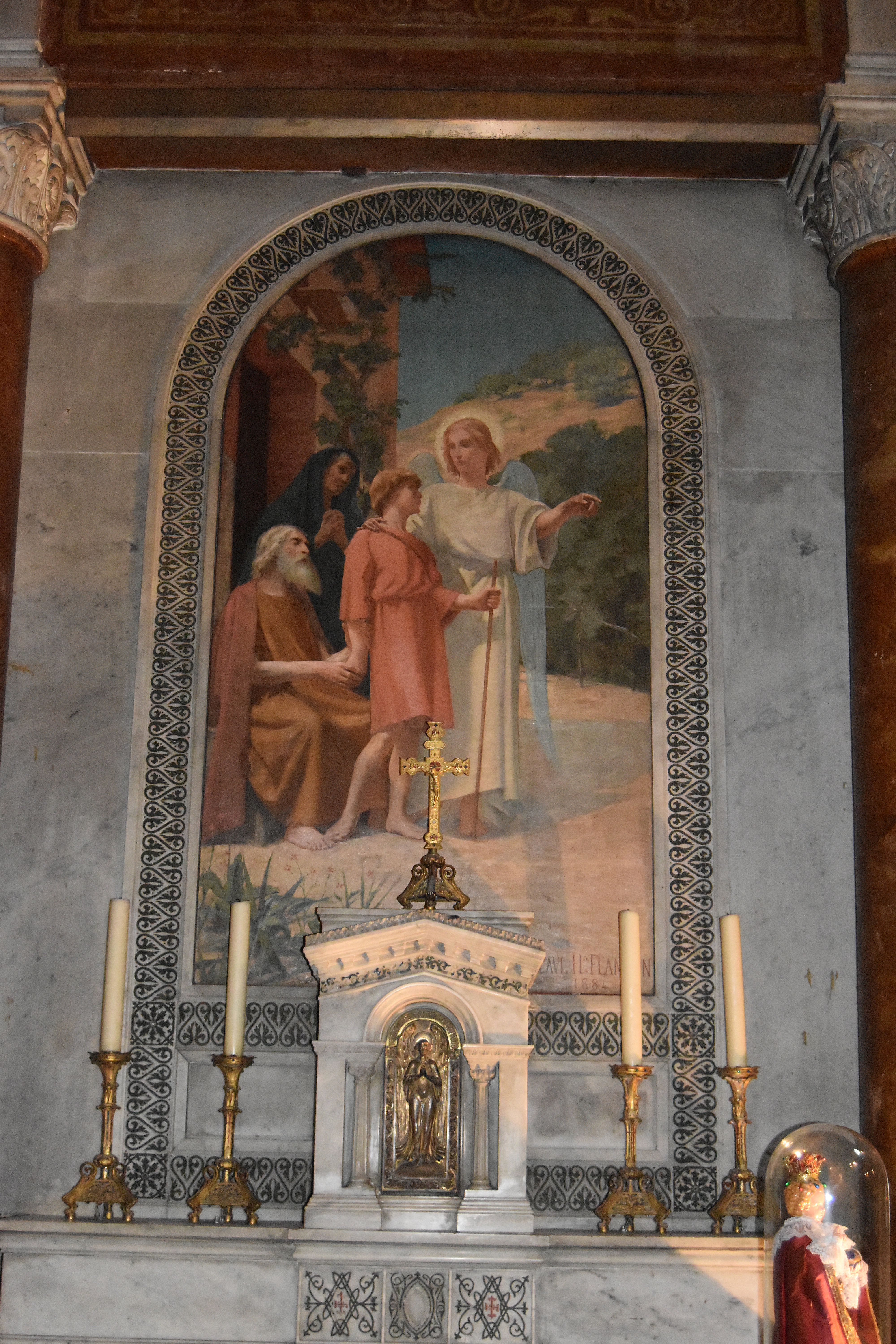 tableau : Le Départ du jeune Tobie, vue générale 