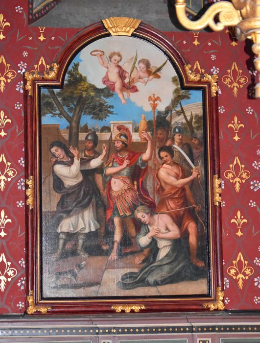 tableau, cadre : Décollation d'une sainte martyre, vue générale