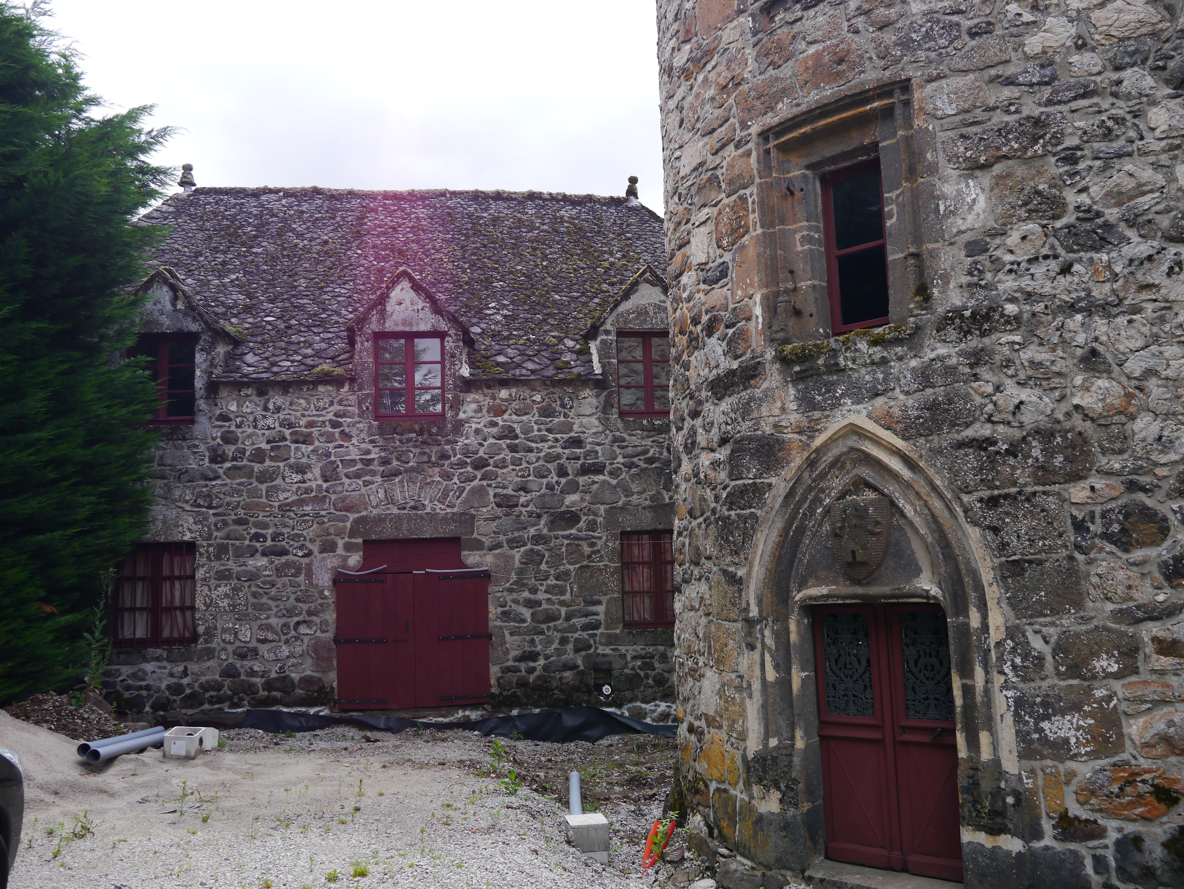 façade ouest, tour nord, vue partielle