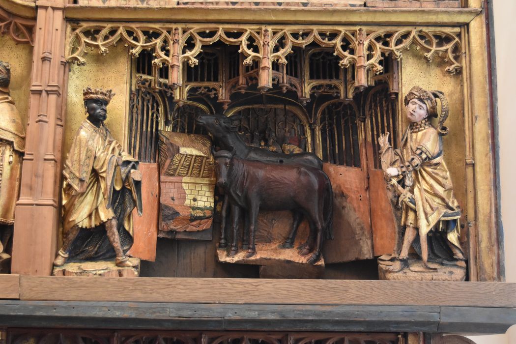 retable : scènes de la vie de la Vierge, l'Arbre de Jessé, détail : Adoration des Mages (l’)