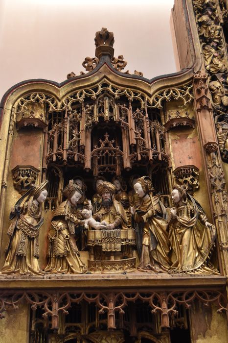 retable : scènes de la vie de la Vierge, l'Arbre de Jessé, détail : Circoncision