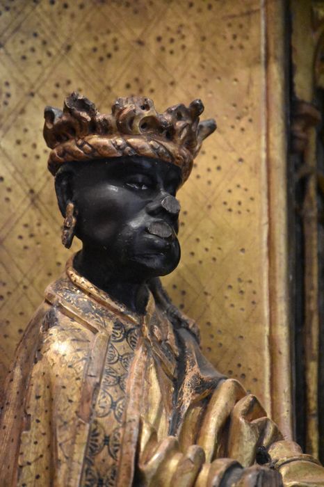 retable : scènes de la vie de la Vierge, l'Arbre de Jessé, détail : le Mage noir