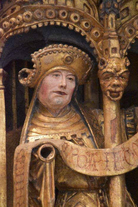 retable : scènes de la vie de la Vierge, l'Arbre de Jessé, détail : un prophète