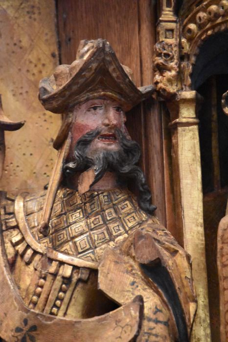 retable : scènes de la vie de la Vierge, l'Arbre de Jessé, détail : un prophète