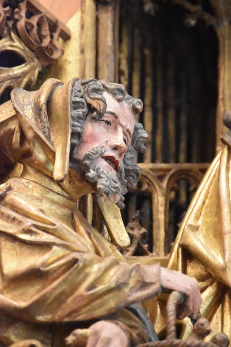 retable : scènes de la vie de la Vierge, l'Arbre de Jessé, détail : Joseph
