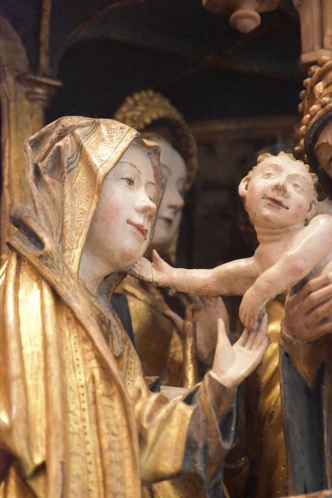 retable : scènes de la vie de la Vierge, l'Arbre de Jessé, détail : la Vierge