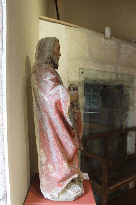 statue : Saint Jean-Baptiste, profil droit, vue générale