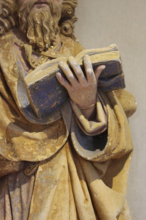 statue : Saint Jacques, détail de la main gauche