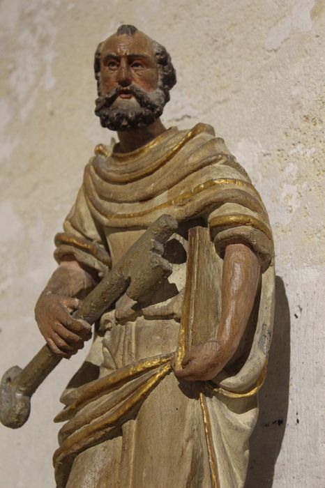 statue : Saint Pierre, vue partielle