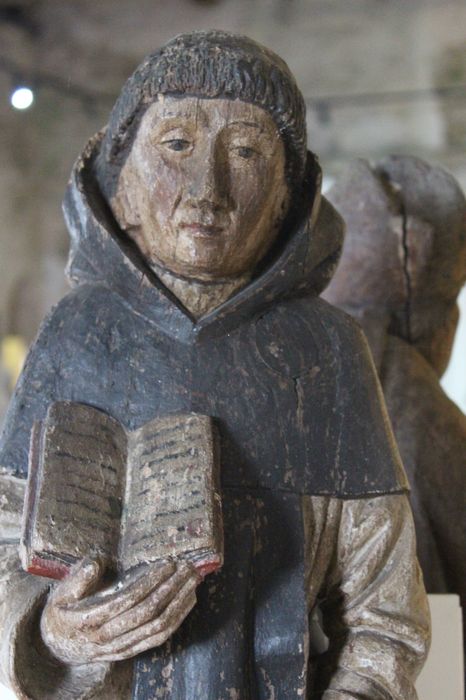 statue : Saint Fiacre, vue partielle