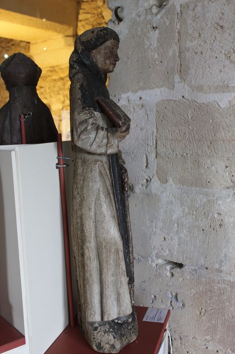 statue : Saint Fiacre, profil droit, vue générale