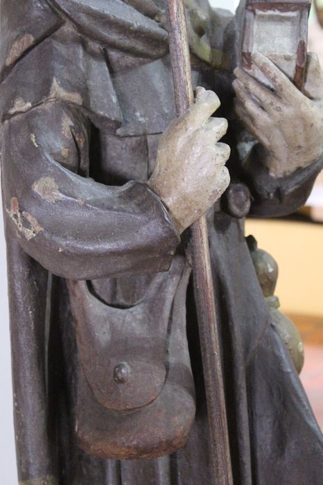 statue : Saint Jacques, détail de la main droite