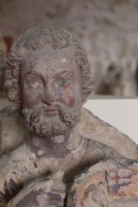 statue (demi-nature) : Saint Jean Baptiste, détail