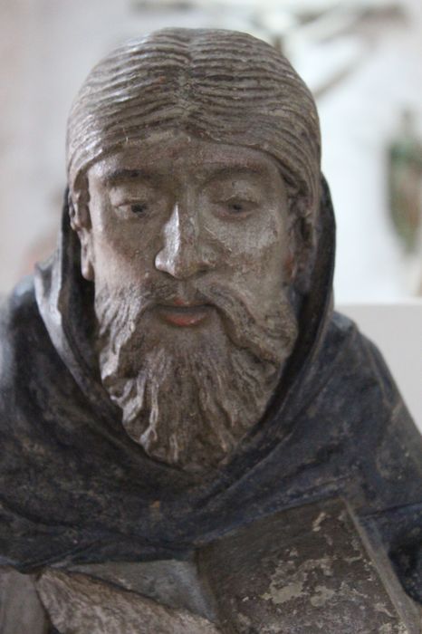 statuette : Saint Antoine ermite, détail 