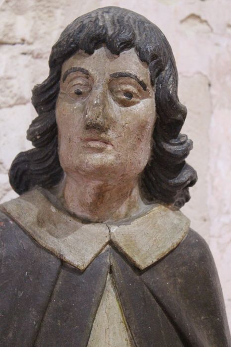 statue : Saint Jean, détail du visage