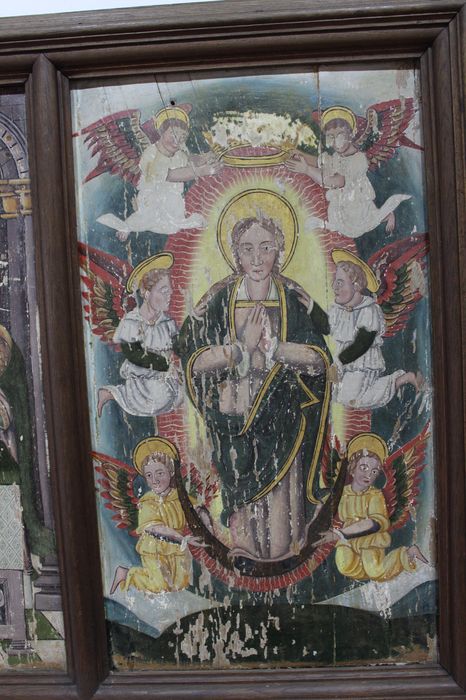 retable : scènes de la vie de la Vierge, détail : Assomption (l')