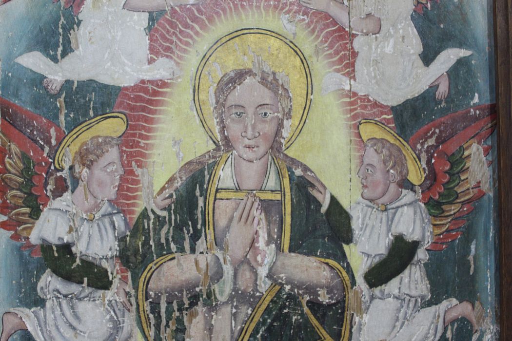 retable : scènes de la vie de la Vierge, détail : Assomption (l')