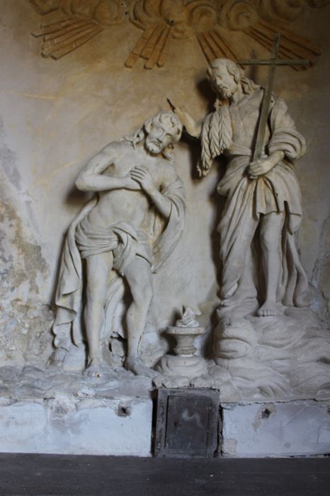 haut-relief : Baptême du Christ, vue générale