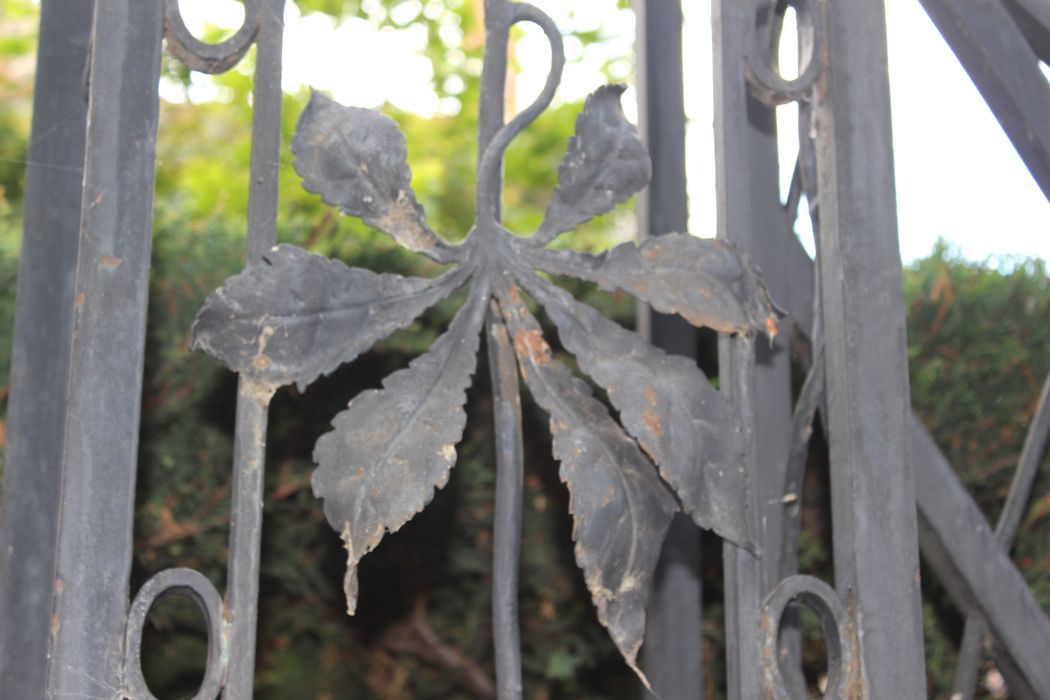 détail de la ferronnerie de la grille