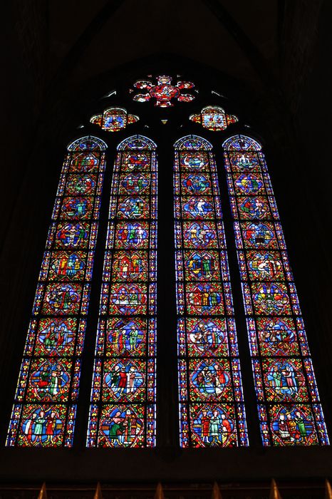 verrières du déambulatoire, chapelle Saint-Georges, vue générale