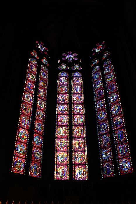 verrières du déambulatoire, chapelle Saint-Bonnet, vue générale