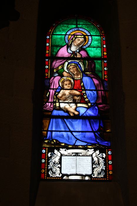 verrière : sainte Anne la Vierge et l'Enfant Jésus, vue générale