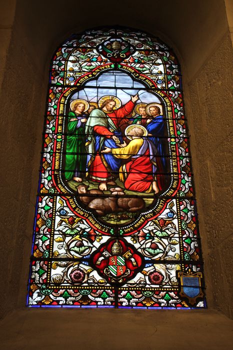 verrière : Christ et saint Pierre agenouillé (le), vue générale