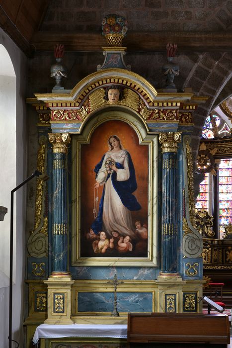 Autel secondaire sud, retable : Vierge de l’Assomption, vue générale