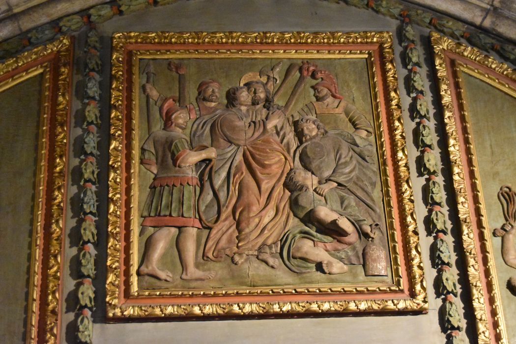 lambris de revêtement, détail : Baiser de Judas (le)