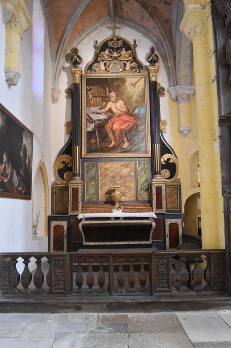 retable de la chapelle Saint-Jérôme et son tableau : Saint Jérôme à l'étude, vue générale