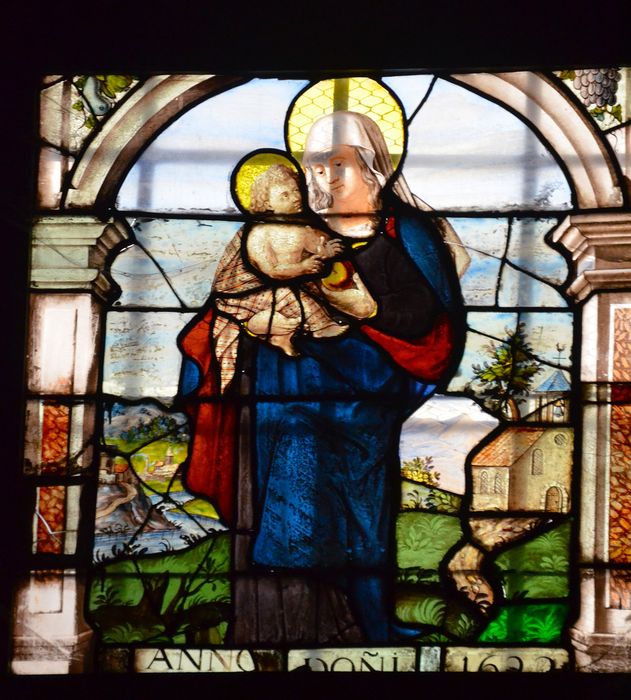 verrière : Vierge à l'Enfant, vue générale - © Ministère de la Culture (France), Médiathèque du patrimoine et de la photographie, diffusion RMN-GP