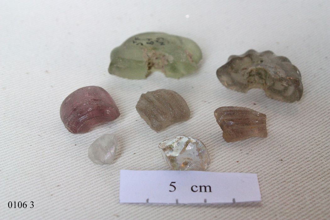 lots de perles (fragments), vue générale