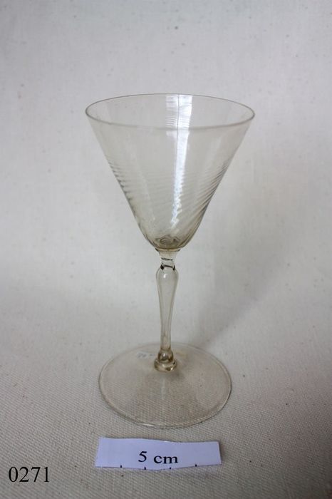 verre à jambe, vue générale