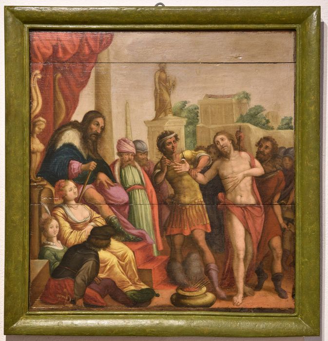 Tableau et son cadre : Martyre de saint Quentin, vue générale