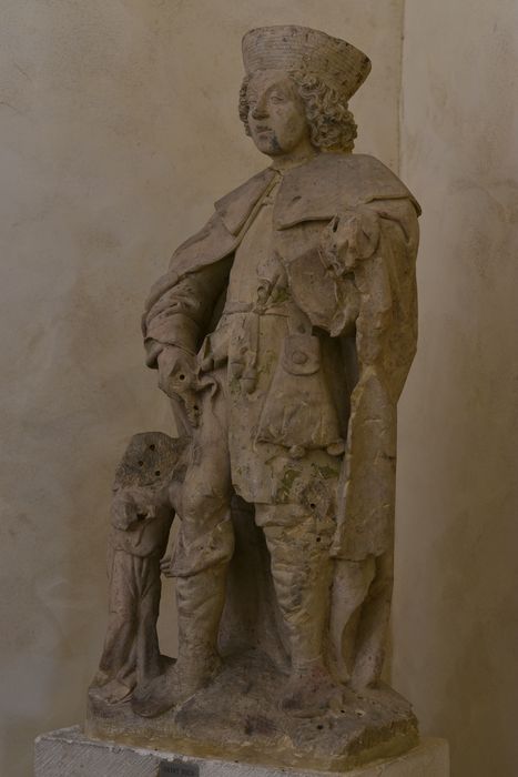 Groupe sculpté : saint Roch et l'ange, vue générale