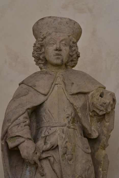 Groupe sculpté : saint Roch et l'ange, vue partielle