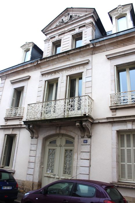 Usine de biscuits Pernot (ancienne) : Bâtiment du gardien, façade ouest sur rue, vue générale