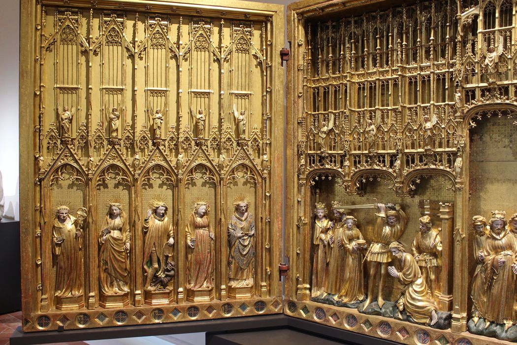 retable : Vie de saints et de martyrs : Panneau latéral gauche, vue générale - © Ministère de la Culture (France), Médiathèque du patrimoine et de la photographie, diffusion RMN-GP
