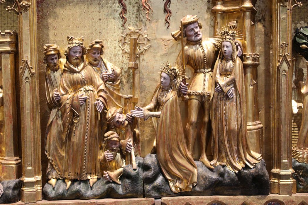 retable : Vie de saints et de martyrs : Panneau central, détail - © Ministère de la Culture (France), Médiathèque du patrimoine et de la photographie, diffusion RMN-GP