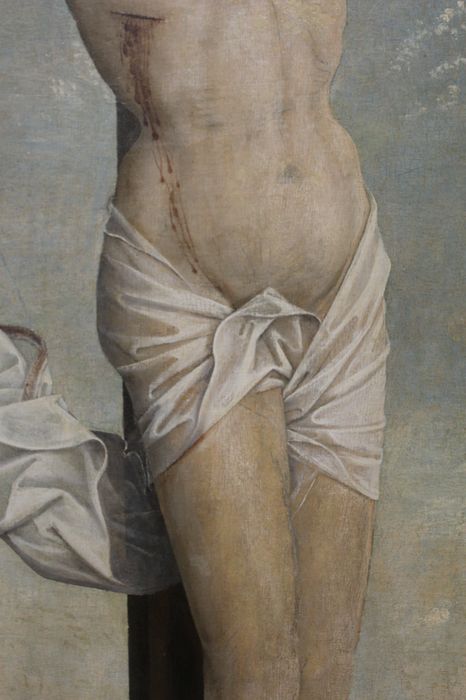 tableau : le Christ expirant entre la Vierge et saint Jean, détail - © Ministère de la Culture (France), Médiathèque du patrimoine et de la photographie, diffusion RMN-GP