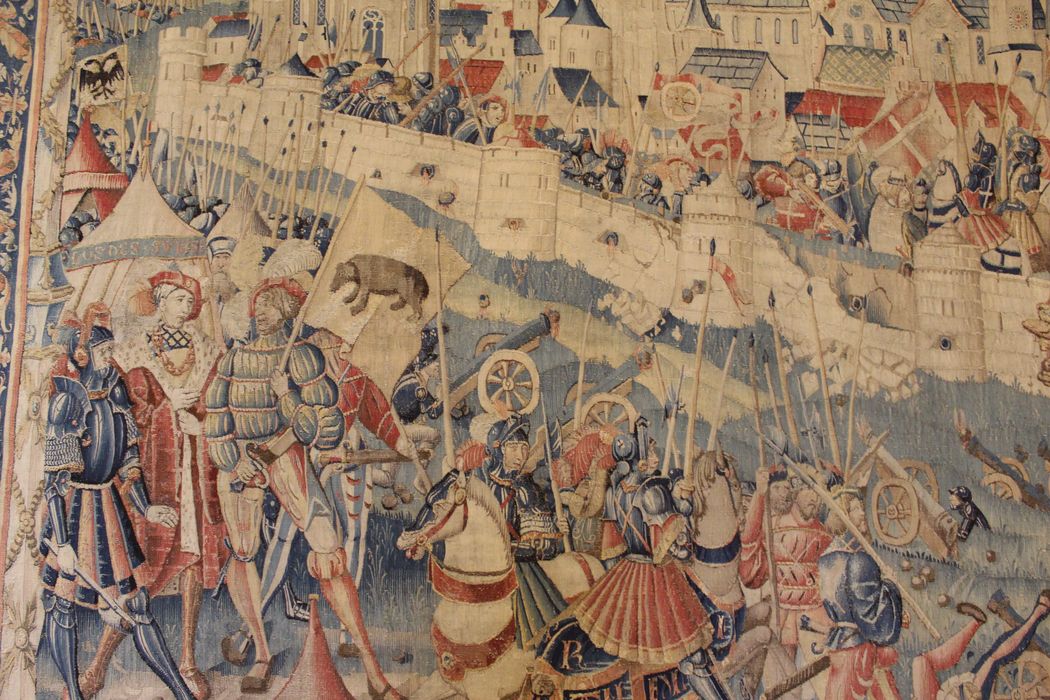 pièce murale : le Siège de Dijon par les Suisses en 1513, détail - © Ministère de la Culture (France), Médiathèque du patrimoine et de la photographie, diffusion RMN-GP