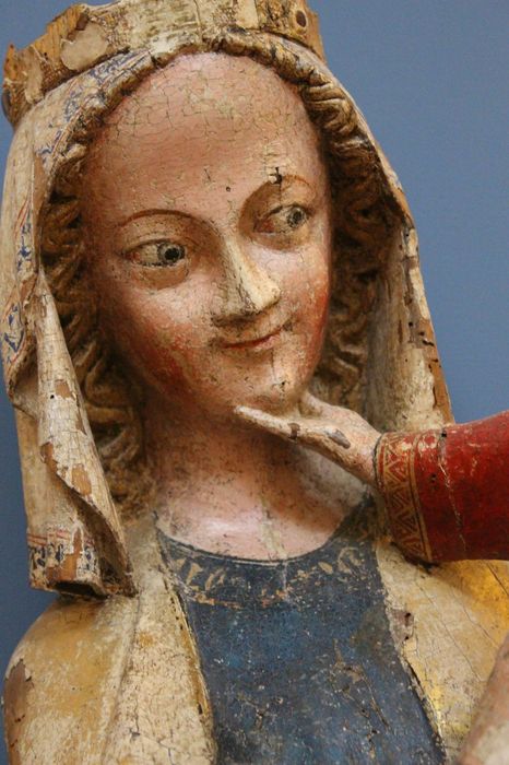 statue : Vierge à l'Enfant, vue partielle