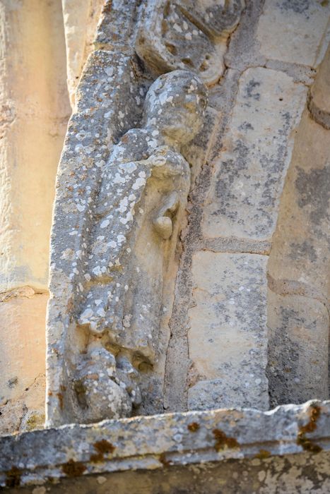 Eglise Saint-Hilaire : Portail nord, détail