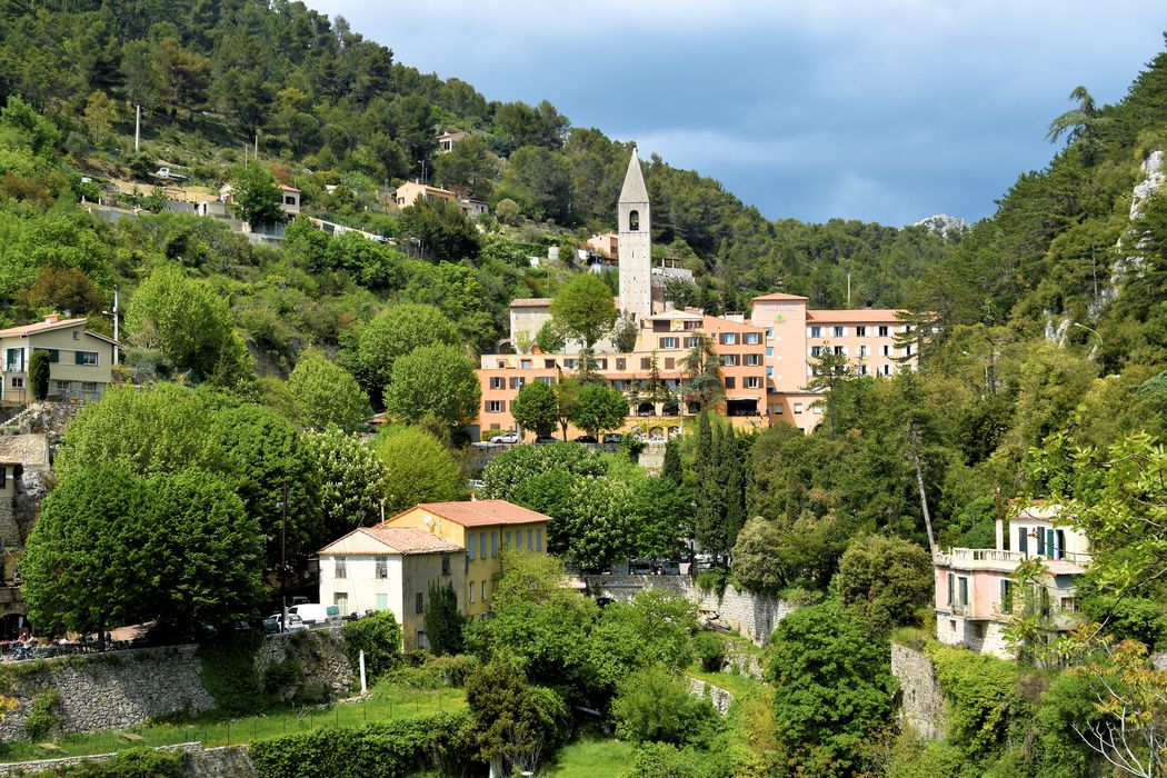 Eglise Sainte-Marie : Vue générale de l'église dans son environnement depuis le sud