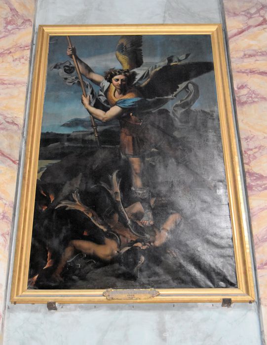 Retable, tableau : Saint Michel terrassant le démon