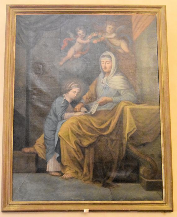 Tableau : Sainte Anne enseignant la Vierge