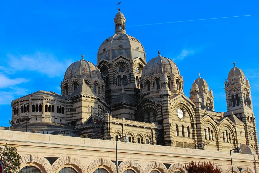 Cathédrale Sainte-Marie-Majeure, dite Nouvelle Major : Façade latérale ouest, vue générale