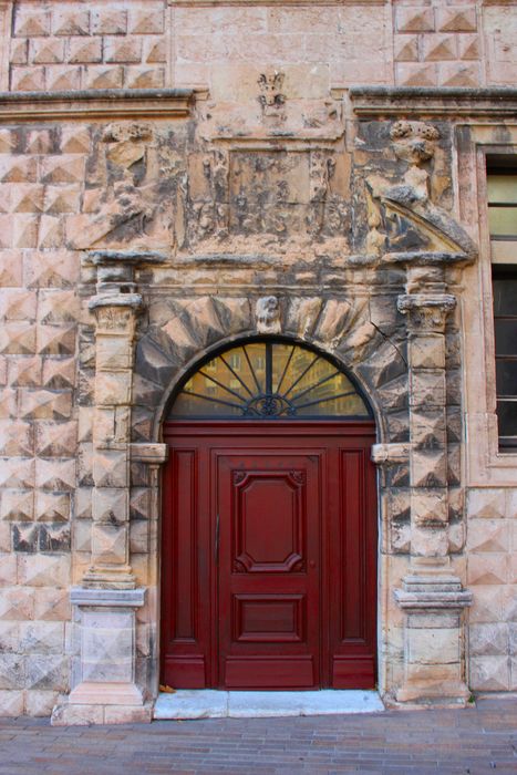 Maison dite Maison Diamantée : Porte d'accès sur rue, vue générale